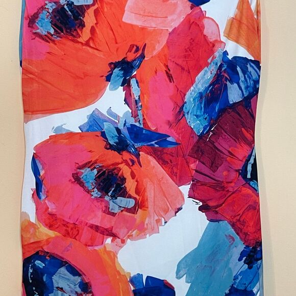 Trina Turk Dress Felana Floral Watercolor Jersey Dress, Size 4 - Picture 4 of 5